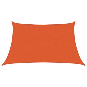 vidaXL Saulės skėtis, burė, 160 g/m&sup2;, trapecijos formos, oranžinė, 3/4x2 m, HDPE