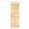 vidaXL Slankios durys 80 x 210 cm Natūrali ir Balta