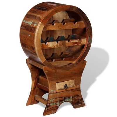 vidaXL Stovas vynui skirtas 10 butelių, perdirbtos medienos masyvas