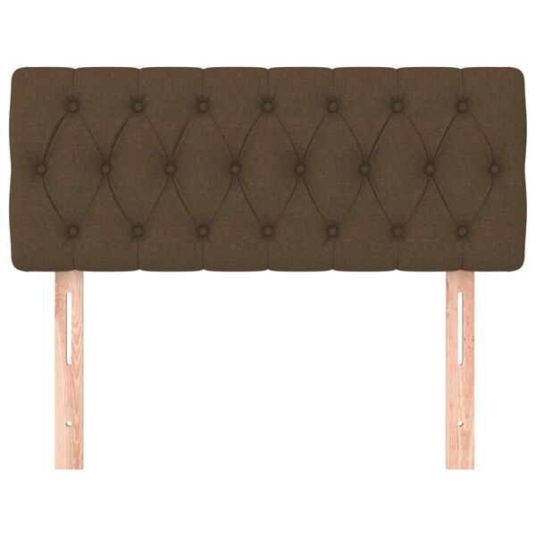 vidaXL Galvūgalis, tamsiai rudos spalvos, 90x7x78/88 cm, audinys