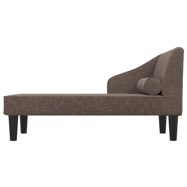 vidaXL Poilsio sofa su ilga pagalve, taupe spalvos, audinys