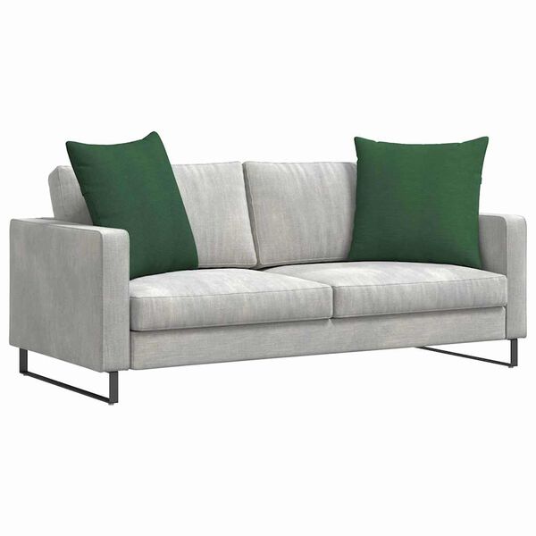 vidaXL Sofa Pagalvės 2 pcs Tamsiai žalia 80 x 80 cm Kordūrinis audinys