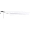 vidaXL Rankinė i&scaron;traukiama markizė su LED Baltas 3 x 2,5 m