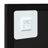 vidaXL Sieninis veidrodis, juodos spalvos, 60x60cm, metalas