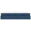 vidaXL Lovos rėmas su čiužiniu su čiužiniu 2 pcs Mėlyna audinys