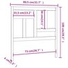 vidaXL Lovos galvūgalis, 80,5x4x100cm, pušies medienos masyvas
