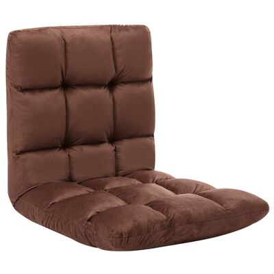 vidaXL Sulankstomas čiužinukas-kėdė, rudos spalvos, mikropluoštas