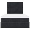 vidaXL Osmanų lovos rėmas su čiužiniais, juodas, 120x190 cm, aksomas