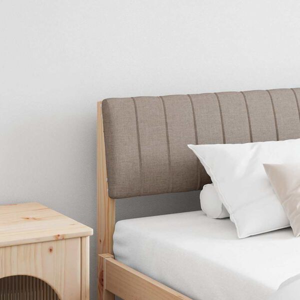 vidaXL Apmu&scaron;ta lovos galvūgalis Taupe 200 cm Kietos pu&scaron;ies mediena