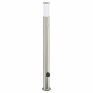 vidaXL Apsauginis &scaron;viestuvas su jutikliu ir lizdu, 110 cm, nerūdijantis plienas, IP44