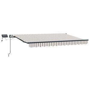 vidaXL I&scaron;traukiama markizė &Scaron;viesiai pilka ir balta. 400 &times; 350 cm