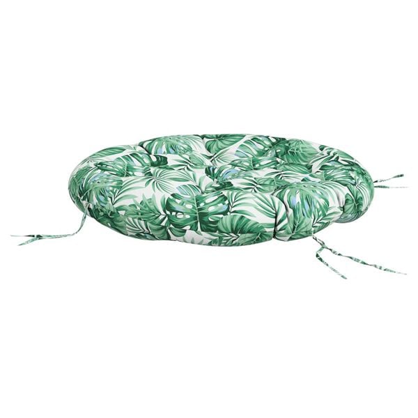 vidaXL Pagalvėlė, 100x11cm, oksfordo audinys, apskrita, su lapais