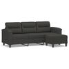 vidaXL Trivietė sofa su pakoja, tamsiai pilka, 180cm, audinys
