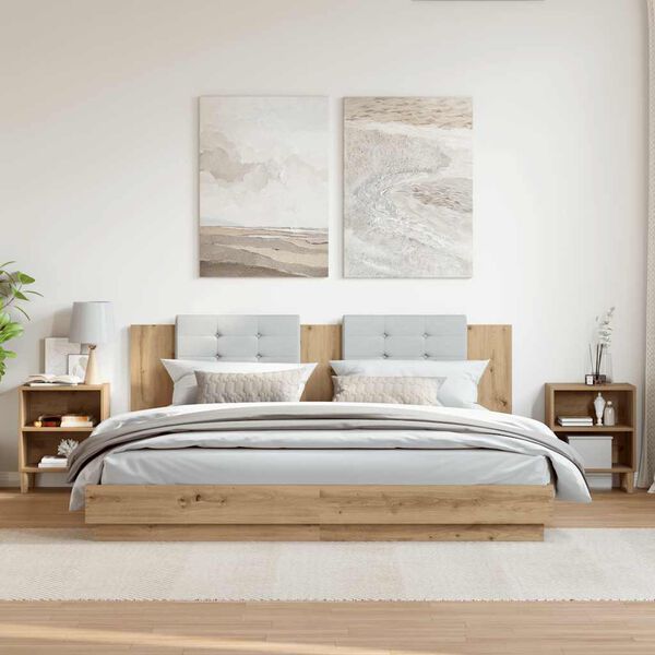 vidaXL Naktinės spintelės, 2vnt., artisano ąžuolo, 40x30x50cm, mediena