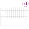 vidaXL Sodo tvora WOERDEN 5 vnt. 8,5 x 0,6 m Miltelinis plienas Balta