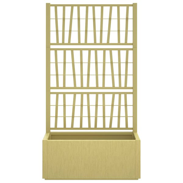 vidaXL Sodas vazonas su trellis Žalia 80 x 36 x 140 cm PP