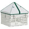 vidaXL 4 Panelių &scaron;unų žaidimų aik&scaron;telė su stogu 60 x 60 x 82 cm Balta