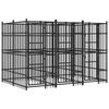 vidaXL Lauko voljeras &scaron;unims, plienas, 5,53m&sup2;