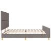 vidaXL Lovos rėmas su galvūgalio Taupe 200 x 200 cm audinys