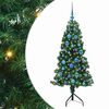 vidaXL Kampinis dirbtinis Kalėdų medis Žalia 150 cm PVC ir metalas