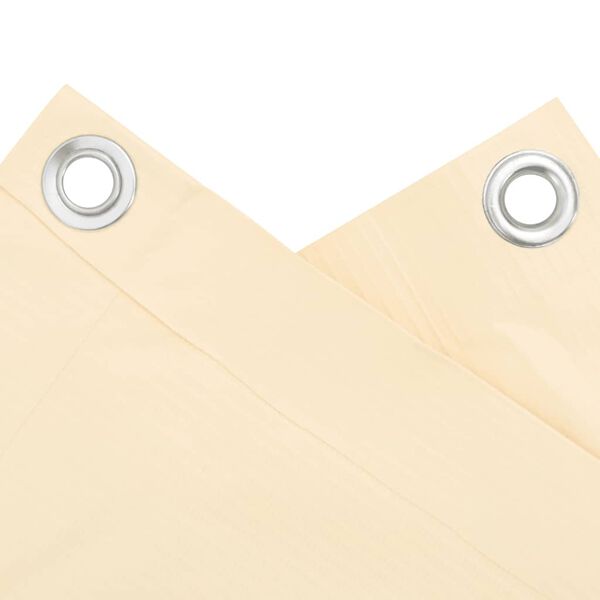 vidaXL Privatumo suteikianti balkono pertvara, kreminė, 600x90cm, PVC