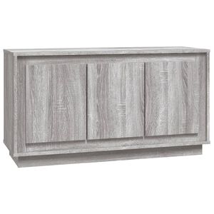 vidaXL &Scaron;oninė spintelė, pilka ąžuolo, 102x35x55cm, apdirbta mediena