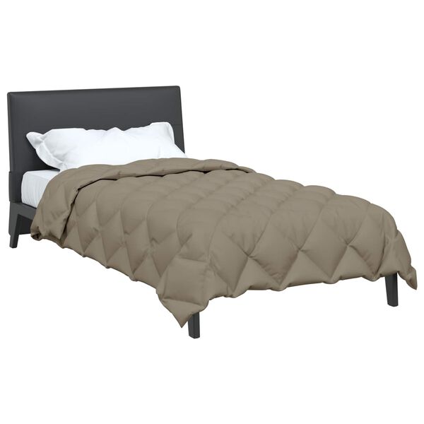 vidaXL Žiemos antklodė &Scaron;viesiai pilka 220 x 140 cm Mikropluo&scaron;tas