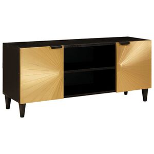 vidaXL Televizoriaus spintelė Juodas ir auksinis 105 x 33 x 46 cm