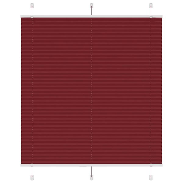 vidaXL Plisuota žaliuze Bordo raudona 115x150 cm Audinio plotis