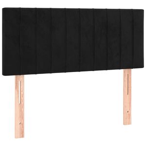 vidaXL Galvūgalis, juodos spalvos, 100x5x78/88cm, aksomas