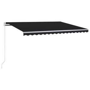 vidaXL Automatinė markizė su LED/vėjo jutikliu, antracito, 300x250cm