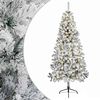 vidaXL Dirbtinė Sulankstoma Kalėdų Eglutė 210 cm 300 LED &Scaron;ilta balta