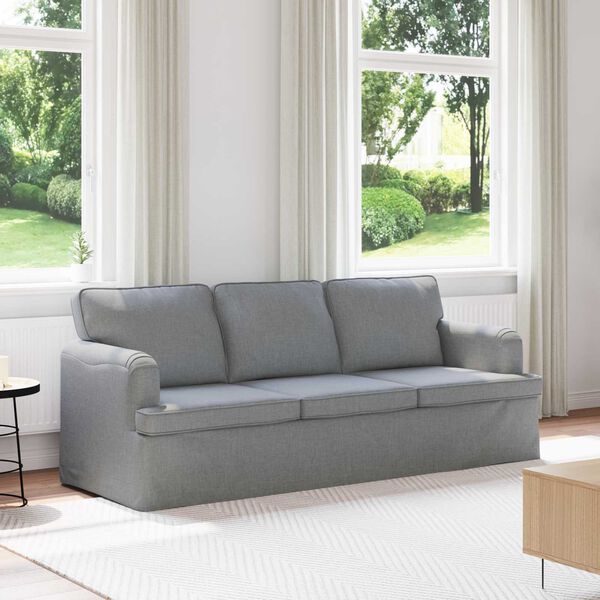 vidaXL Sofa &Scaron;viesiai pilka 201 x 80 x 85 cm audinys