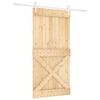 vidaXL Slankios durys Natūrali ir Balta 100 x 210 cm