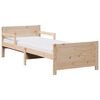 vidaXL Lovos rėmas su i&scaron;siplėčiančiu čiužiniu Ruda 80 x 200 cm