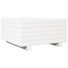 vidaXL Sodo lovelis, baltas, 50x50x26,5cm, pu&scaron;ies medienos masyvas
