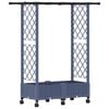 vidaXL Pakeltas lovas su trelėmis ir stogu Pilka 122,5 x 40 x 127 cm