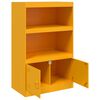 vidaXL Šoninė spintelė, garstyčių geltona, 67x39x107cm, plienas