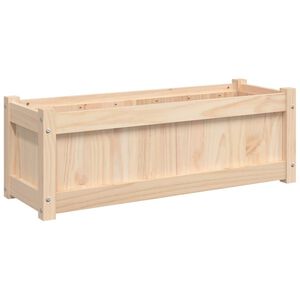 vidaXL Sodo lovelis, 90x31x31cm, pu&scaron;ies medienos masyvas