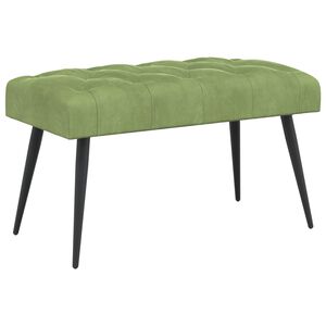 vidaXL Suoliukas su mygtukų įsiuvais &Scaron;viesiai žalia 80 x 40 x 46 cm