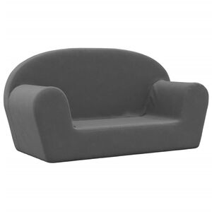 vidaXL Vaiki&scaron;ka dvivietė sofa, antracito spalvos, mink&scaron;tas pliu&scaron;as