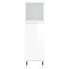 vidaXL Vonios kambario spintelė, balta, 30x30x100cm, mediena, blizgi