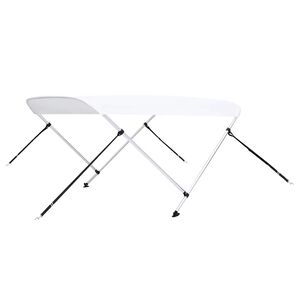 vidaXL Bimini vir&scaron;aus stogelis, baltas, 150x120x110cm, 2 lankų rėmas