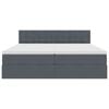 vidaXL Saugos lova su čiužiniu su galvūgalio Tamsiai pilka 90 x 200 cm