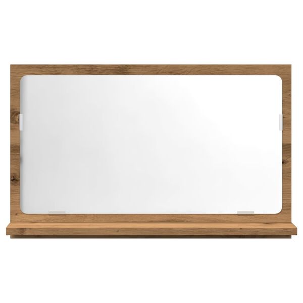 vidaXL Veidrodinė vonios spintelė, artisano, 60x11x37cm, mediena