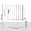 vidaXL Tvora vartai Pilka 100 x 100 cm Pudruota plienas