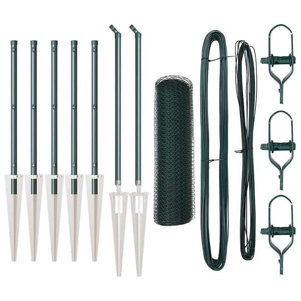 vidaXL Tvorelės stulpas Žalia 10 x 0,4 m (13 mm tinklelis)