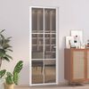 vidaXL Vidaus durys, baltos, 76x201,5cm, ESG stiklas ir aliuminis