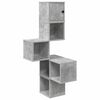 vidaXL Sieninis kampinis lentynas Betono pilka 48 x 48 x 120 cm