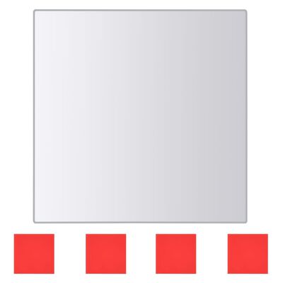 vidaXL Veidrodinės plytelės, 16vnt., stiklas, kelių formų